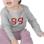 99 ninety-nine red alarm clock digital number shirt