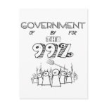 99% occupy wall street mass movement post card