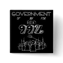 99% occupy wall street movement pinback buttons