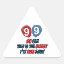 99th year old birthday design stickers