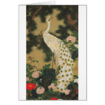 9. 老松孔雀図, 若冲 Old Pine-tree and Peacock, Jakuchu Cards