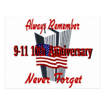 9-11 10th Anniversary Commemorative Postcards