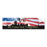 9/11 10th Anniversary WTC and the Flag bumper stickers