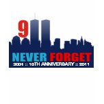 9/11 10th Anniversary - WTC Twin Towers Skyline t-shirts