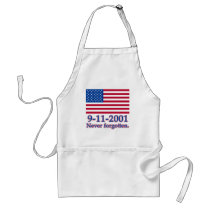 9-11-2001 Never Forgotten Tshirts, Buttons Aprons