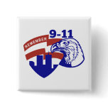 9-11 Eagle Head World Trade Center American Flag Pins