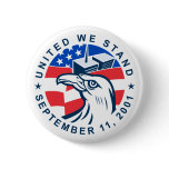 9-11 Eagle Head World Trade Center American Flag Pins