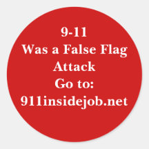 9-11 Inside Job Round Sticker