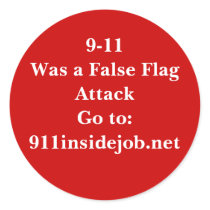 9-11 Inside Job Round Sticker