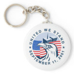 9/11 memorial american eagle flag twin towers keychains