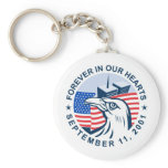 9/11 memorial american eagle flag twin towers keychains