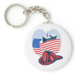 9/11 memorial american flag twin towers  fireman key chains