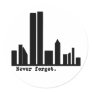 9-11 Never Forget NY Skyline Tshirts, Buttons Sticker