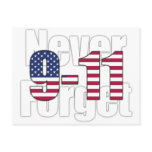 9-11 Never Forget Post Cards