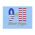 9-11 Never Forget Products Post Cards