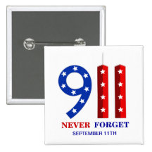 9/11 September 11th - Never Forget - WTC Pins