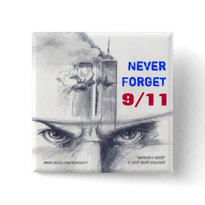 9/11 square button by BeckCalli