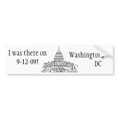 9/12/09 Rally, Washington, DC Bumper Sticker by libertygal