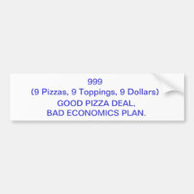 9 9 9 BUMPER STICKER