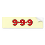 9-9-9: September 9th, 2009 Bumper Stickers