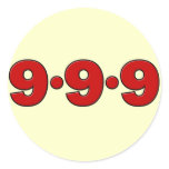 9-9-9: September 9th, 2009 Round Sticker