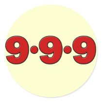 9-9-9: September 9th, 2009 Round Sticker