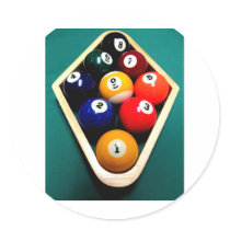 9 BALL  BALLS BILLIARDS POOL ART STICKERS