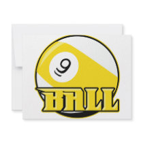 9 Ball Personalized Invites