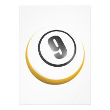 9 Ball Personalized Invitations
