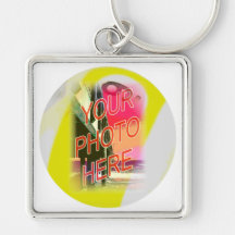 9-ball Photo Frame Template Keychain