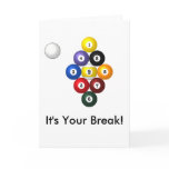 9-ball rack greeting card
