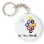9-ball rack keychain