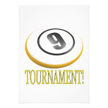 9 Ball Tournament Personalized Invites