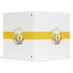 9 Ball Yellow Stripe 3 Ring Binder