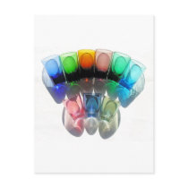9 Coloured Cocktail Shot Glasses -Style 7