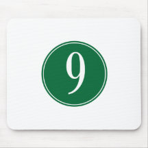 #9 Green Circle Mousepads