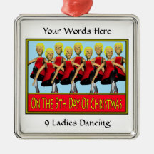 9 Ladies Dancing Christmas Ornament