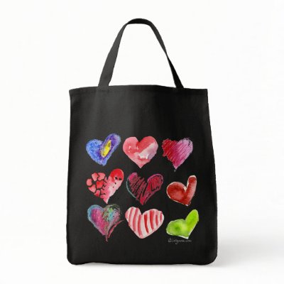 9 Love Hearts Tote Bag by lillyarts