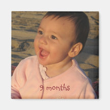 9 months, 9 months fridge magnet