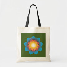 9-Point Lotus Flower Tote Bags