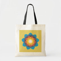 9-Point Lotus Flower Tote Bags