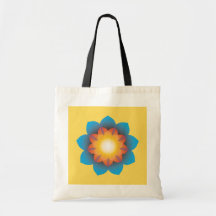 9-Point Lotus Flower Tote Bags