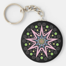 9 pointed star key chains