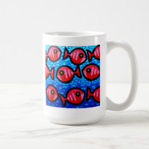 9 poissons Aswim Tasse