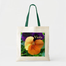 9 Purple Apricot Viola Canvas Bag