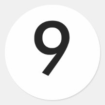 9 ROUND STICKER
