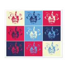 9 Venetian masks pop art Stretched Canvas Prints