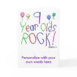 9 Year Olds Rock ! Card