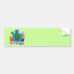 9th Birthday Gifts with Assorted Balloons Design Bumper Stickers