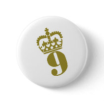 9th Birthday - Number – Nine Pinback Buttons